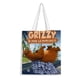 thumbnail image 1 of Grizzy y los Lemmings Bolso de tela con estampado de lienzo para mujer, bolsa de compras reutilizable y estética, con cremallera interior, regalo para mujer, 35 × 40 cm., 1 of 6