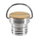 thumbnail image 1 of Tapa de botella Klean Kanteen, tapa de bambú, acero inoxidable cepillado, 1 of 7