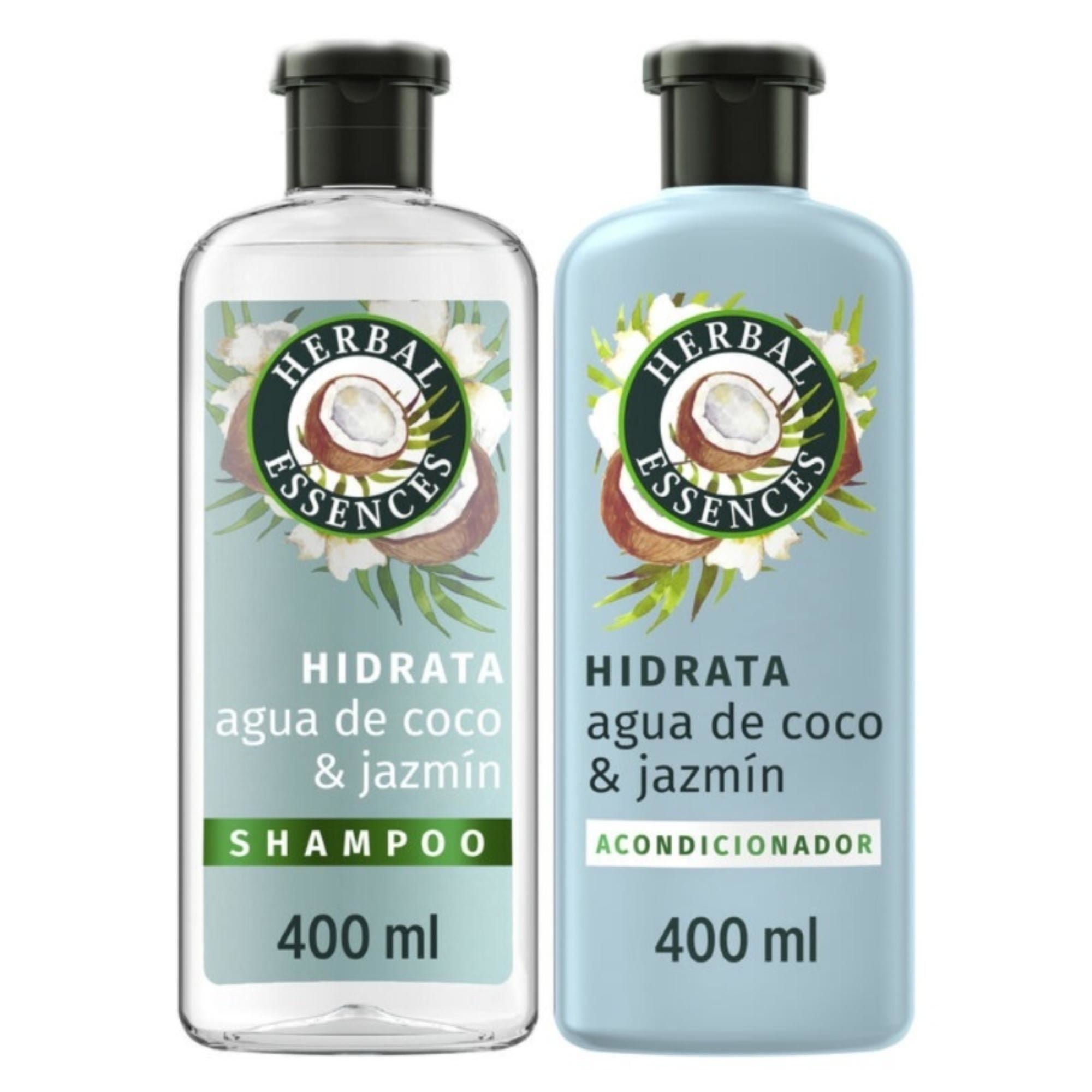 Pack Agua De Coco & Jazmín Shampoo + Acondicionador 400 Ml C/u 1 Un. 1 Un Herbal Essences