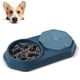 thumbnail image 1 of Plato Doble Antiansiedad Comedero Lento Y Texturas Para Lamer Mascotas, 1 of 4