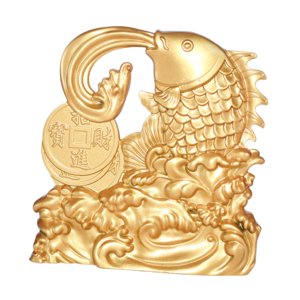 Magideal - Goldfishes Estatua De La Estatua Figurina De La Fiesta Moderna Regalo De Cumpleaños Feng Shui Sculpture Decoración De Dinero De La Para Granja