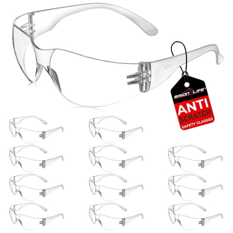 Gafas De Seguridad Bison Life Con Lente Transparente De Policarbonato, 12/Caja