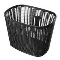 Magideal - Castas De Bicicleta Cestas De Almacenamiento De Bicicletas De Bicicleta Extraíbles De Imitación Duradera De Ratán Accesorios Para Bicicletas De Pannie Negro