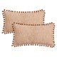 thumbnail image 1 of REGALWOVEN Paquete de 2 fundas de cojín de chenilla, fundas de almohada decorativas boho con pompones para sofá de sala de estar estilo rústico marrón 20" x 12", 1 of 6