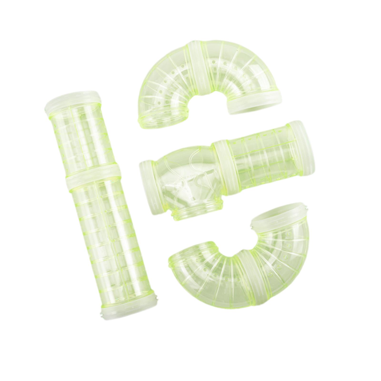 Ioensy - Juego De Tubos De Hámster Diy 8 Piezas Juguetes De Ejercicio De Hámster Para Accesorios De Jaula De Hámster Amarillo