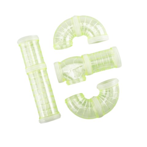 Ioensy - Juego De Tubos De Hámster Diy 8 Piezas Juguetes De Ejercicio De Hámster Para Accesorios De Jaula De Hámster Amarillo