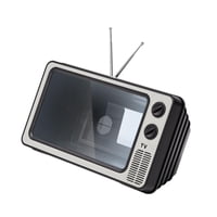 Bothyi - Amplificador De Tv De 11"" De Diseño Retro, Regalo Para Papá, Miniamplificador Para Juegos, Cualquier Teléfono Inteligente, Gris