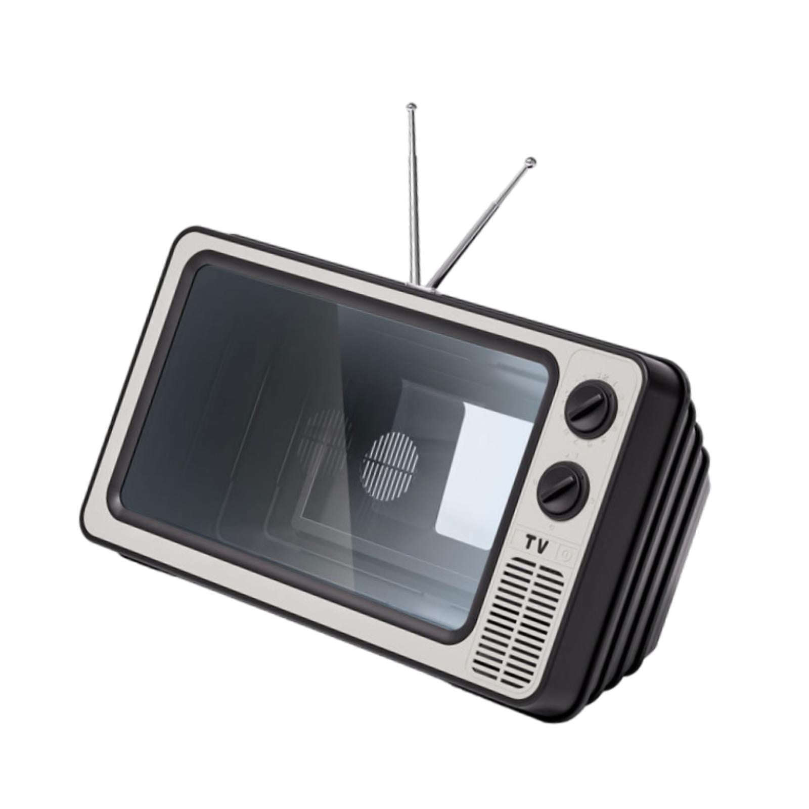 Bothyi - Amplificador De Tv De 11" De Diseño Retro, Regalo Para Papá, Miniamplificador Para Juegos, Cualquier Teléfono Inteligente, Gris
