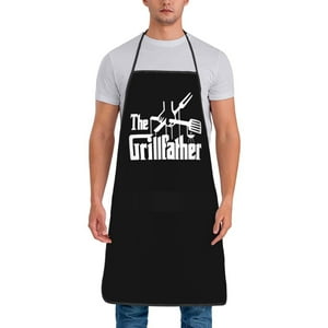 Estoykuku - Delantal Divertido ""The Grillfather "" Padrino De La Parrilla