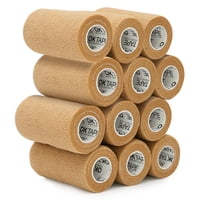 Vendajes Cohesivos Ok Tape, 12 Paquetes De 3 X 5 Yardas (Beige)