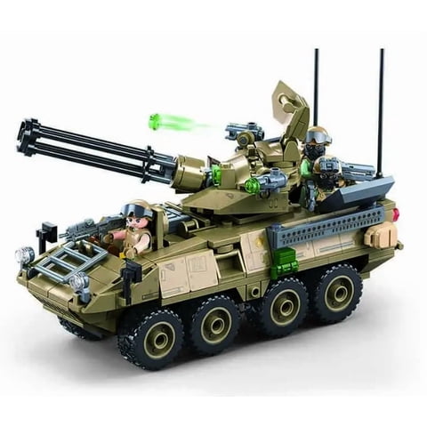 Sluban - Tanque Blindado Stryker Anti Aereo, Compatible Lego