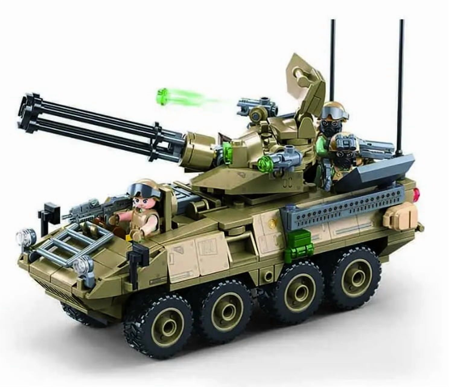 Sluban - Tanque Blindado Stryker Anti Aereo, Compatible Lego