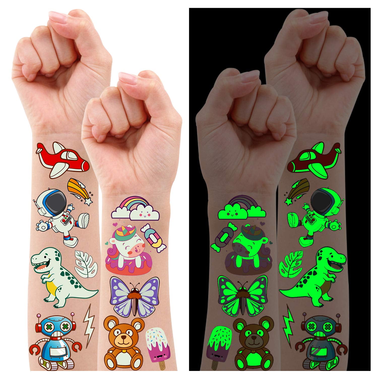 Tatuajes Temporales Partywind 380 Estilos (30 Hojas) Para Niños