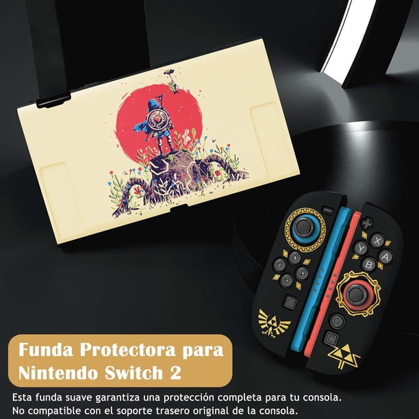 Funda protectora compatible con Nintendo Switch 2, funda rígida y delgada acoplable para consola y mandos Joy Con