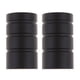 thumbnail image 1 of 1 par cortina decorativa polo / varilla finials extremos cabezas 22mm cilindro negro, 1 of 5