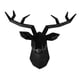 thumbnail image 5 of Cabeza de Ciervo Decoración Colgante Estatua Artística Escultura de Animal Adorno Geométrico Fabricado en Resina Duradera Adecuado para Dormitorio Sal Negro, 5 of 5
