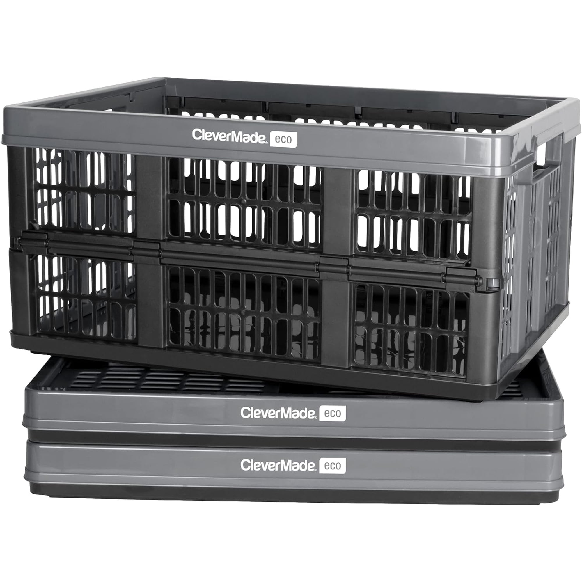 Cajas Utilitarias Plegables Clevermade Stone, 45 L, Paquete De 3