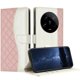 thumbnail image 1 of Funda Tipo Cartera Acolchada para Xiaomi 14 Ultra con Bloqueo RFID Ranuras y Correa Rosa, 1 of 5