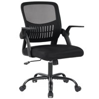 Silla De Ordenador Dumos, Ergonómica, Con Respaldo Medio, Color Negro