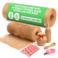 Uniqon - Rollo De Papel De Embalaje Honeycomb, 15 X 70 M, 80 G/M², Respetuoso Con El Medio Ambiente