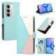 thumbnail image 1 of Funda Libro Tricolor para Xiaomi Redmi 15 con Ranuras para Tarjetas, Verde, 1 of 6