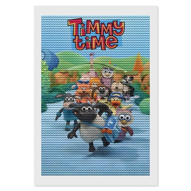 Timmy Time Kits de Pintura de Diamantes para Adultos 5D DIY Diamond Art Kits Full Drill Diamond Dots para Regalo Decoración de Pared y Relajación Artes de Gemas 20*30cm