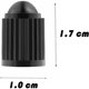 thumbnail image 2 of KURAMI Tire Valve Stem Caps, 200 piezas, plástico negro, 2 of 3