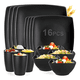 thumbnail image 1 of Cuadrada vajilla juego cocina paja trigo plato tazas kit #8, 1 of 3