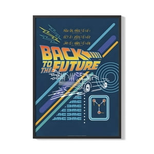 Creango - Cuadro Poster Enmarcado Regresar Al Furuto Disñeo 2 Decorativo