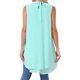 thumbnail image 3 of INSPIRE CHIC Blusas de Mujer de Gasa Cuello Simulado Sin Mangas con Lazo en la Espalda Dobladillo Alto Bajo Camisa de Verano Verde Menta L, 3 of 6