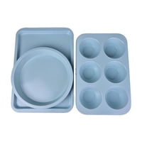 Set Repostería 3 Pzs Celeste Acero Magnolia Roichen