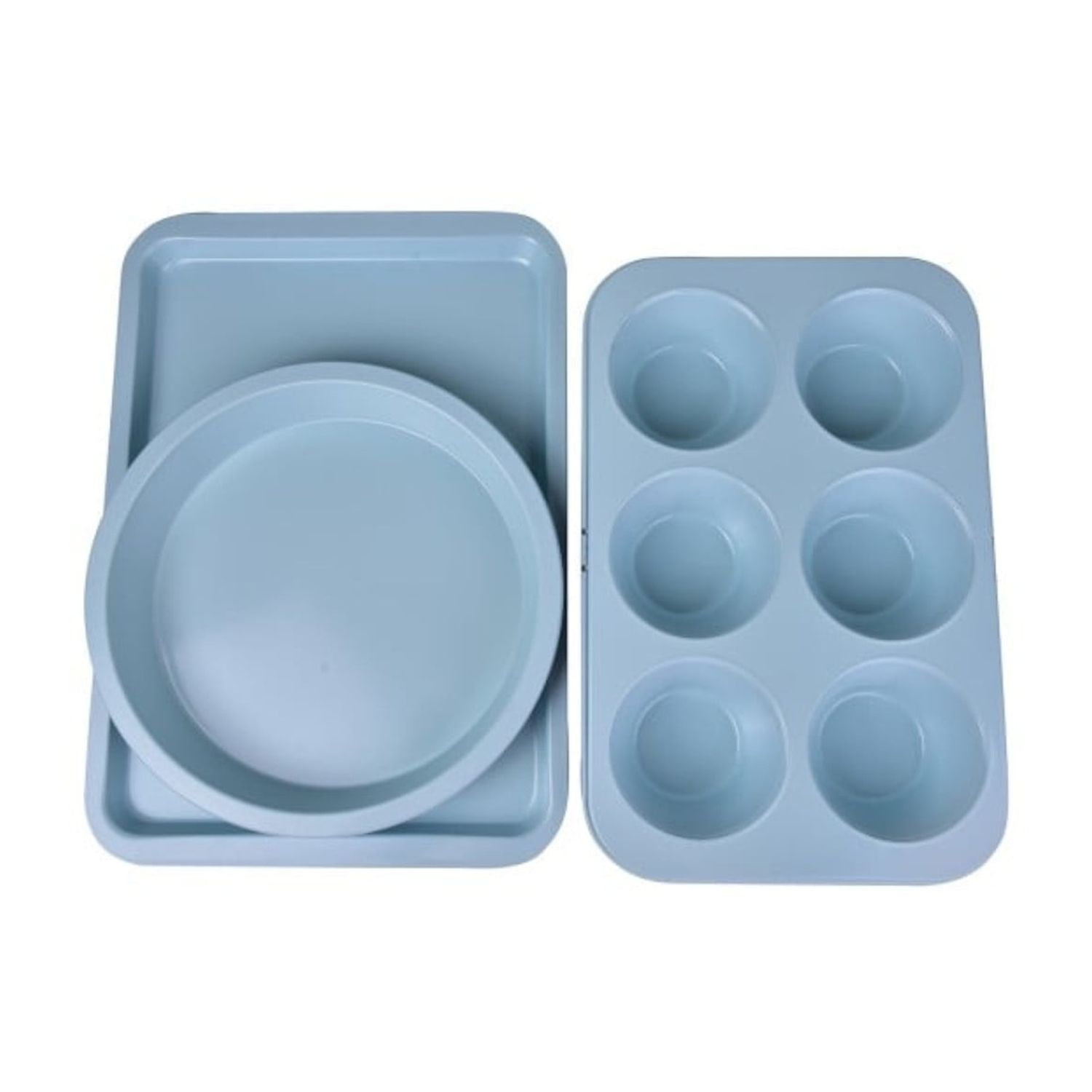 Set Repostería 3 Pzs Celeste Acero Magnolia Roichen