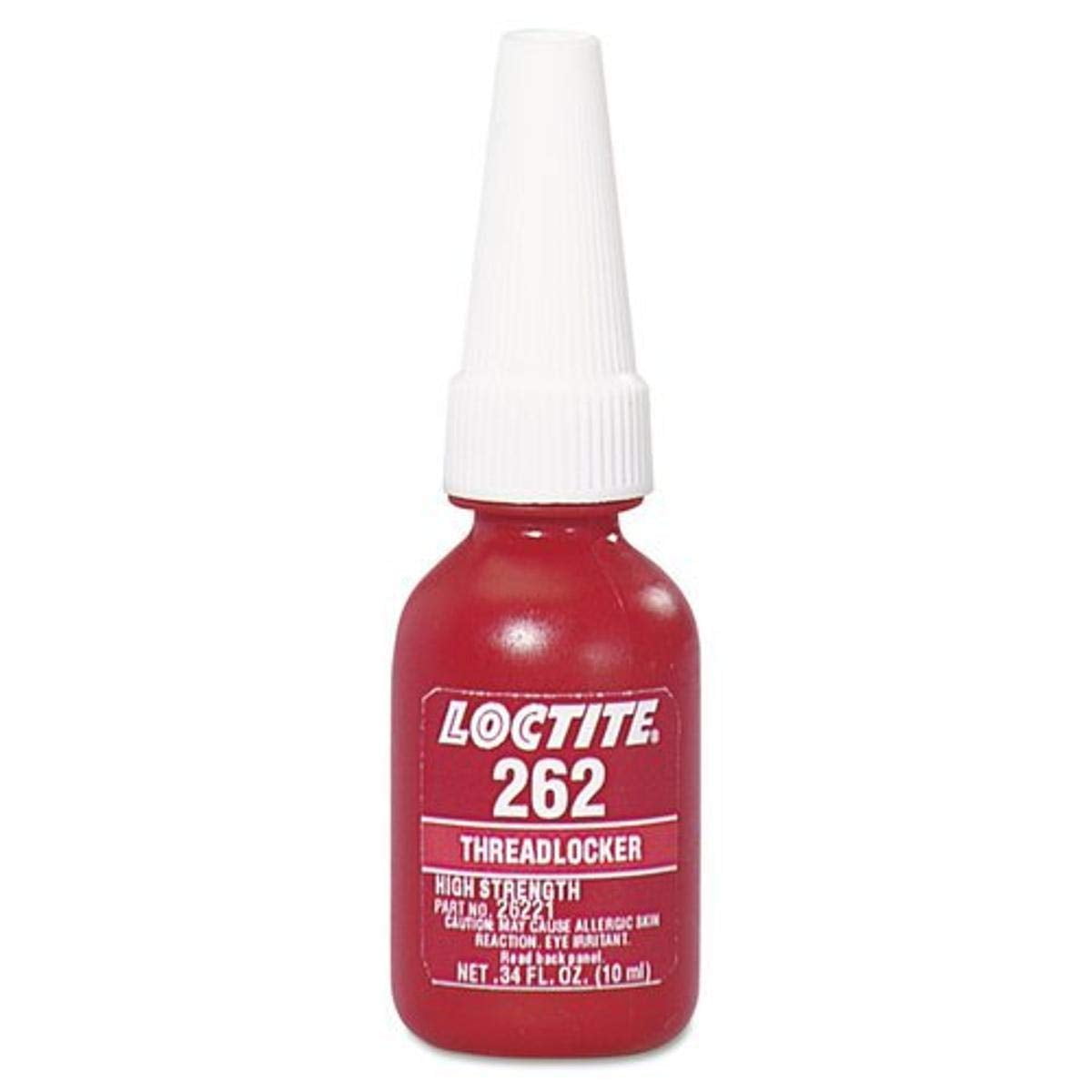 Botella Thread Locker Loctite 262 roja de alta resistencia de 10 ml