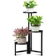 thumbnail image 1 of Soportes para plantas de interior y exterior, soportes para plantas de interior en liquidación, soportes altos de esquina de metal negro de 3 niveles para macetas, estantes para plantas, múltiples par, 1 of 7
