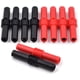 thumbnail image 1 of 10 conectores banana jack hembra a hembra de 4 mm, aislados en rojo y negro, para adaptadores de extensión de conector banana de 4 mm., 1 of 5
