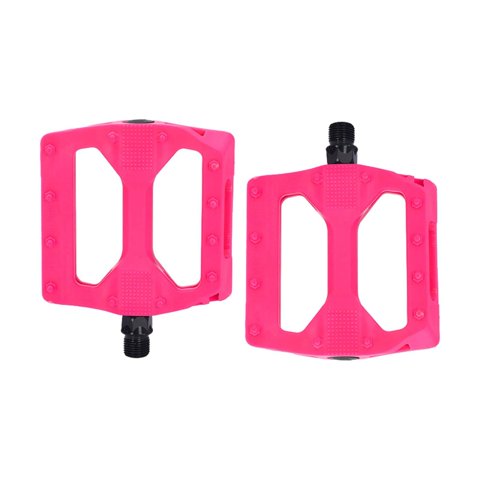 Magideal - Pedales De Bicicleta, Accesorios Para Bicicletas, Nailon Universal Para Bicicletas De Adultos, Bicicletas De Carreras, Repuestos, Pedales De Plataform Rosa