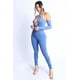 thumbnail image 1 of Conjunto con Cuello Halter Cruzado, Escote Tipo Cerradura y Hombros Descubiertos con Detalles Overlock, 1 of 8