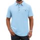 thumbnail image 1 of INSPIRE CHIC Camisas Polo de Playa Hawaianas Casuales de Manga Corta con Bolsillo en el Pecho de Lino para Hombre 2XL Azul Claro, 1 of 6