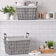 thumbnail image 5 of Basket DII Metal Farmhouse con rayas de tictac (juego de 2), 5 of 6