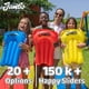 thumbnail image 3 of Tobogán acuático JAMBO Premium Triple con 3 tablas de bodyboard para niños, 3 of 9
