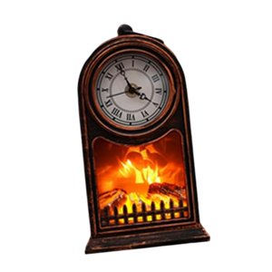 Ioensy - Lámpara De Chimenea Con Forma De Reloj, Luz De Chimenea Simulada Para Decoración De Bar Y Fiesta