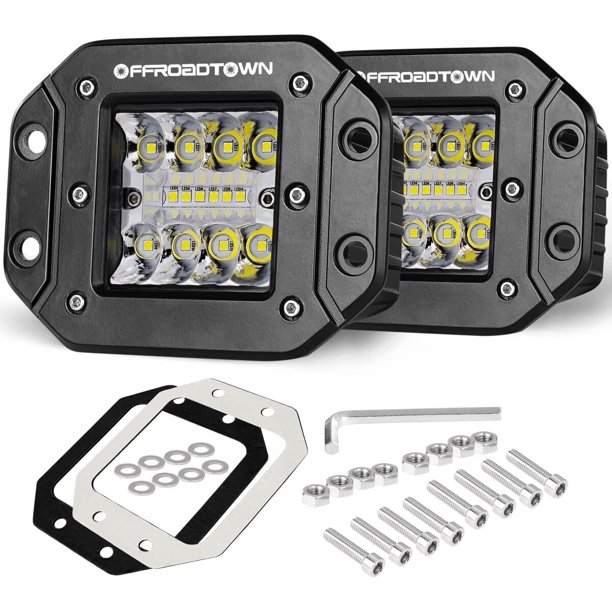 OFFROADTOWN Flush Mount LED Pods, luces de conducción de 5 pulgadas y 78 W, 2 unidades