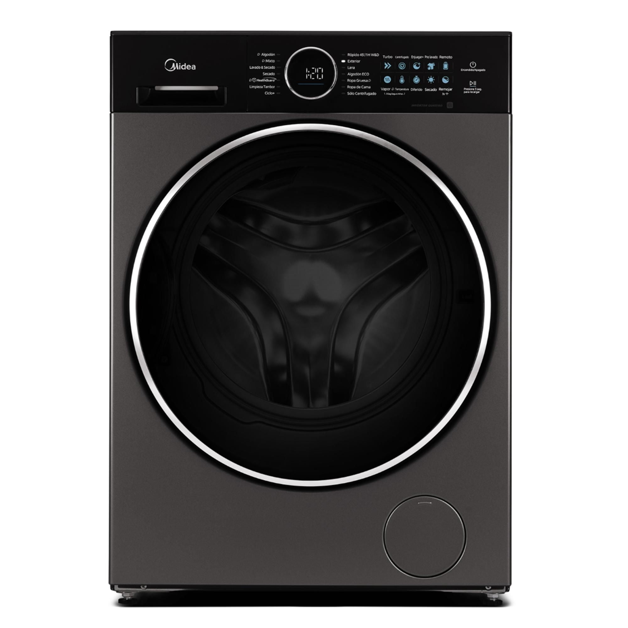 Midea - Lavadora Secadora Perfect Fit Titanium Mf210D120Wb/T 12 Kg /10 Kg Titanium
