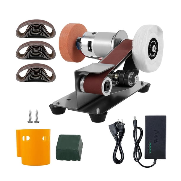 Lijadora de banda multifuncional, afilador de cuchillos eléctrico, amoladora de banco portátil, lijadora para fabricación de cuchillos, bricolaje, car