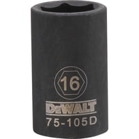 Dewalt - Disco Impact Socket Dwmt75105Osp De 16 Mm Y 1 2 Pulgadas 6 Puntos