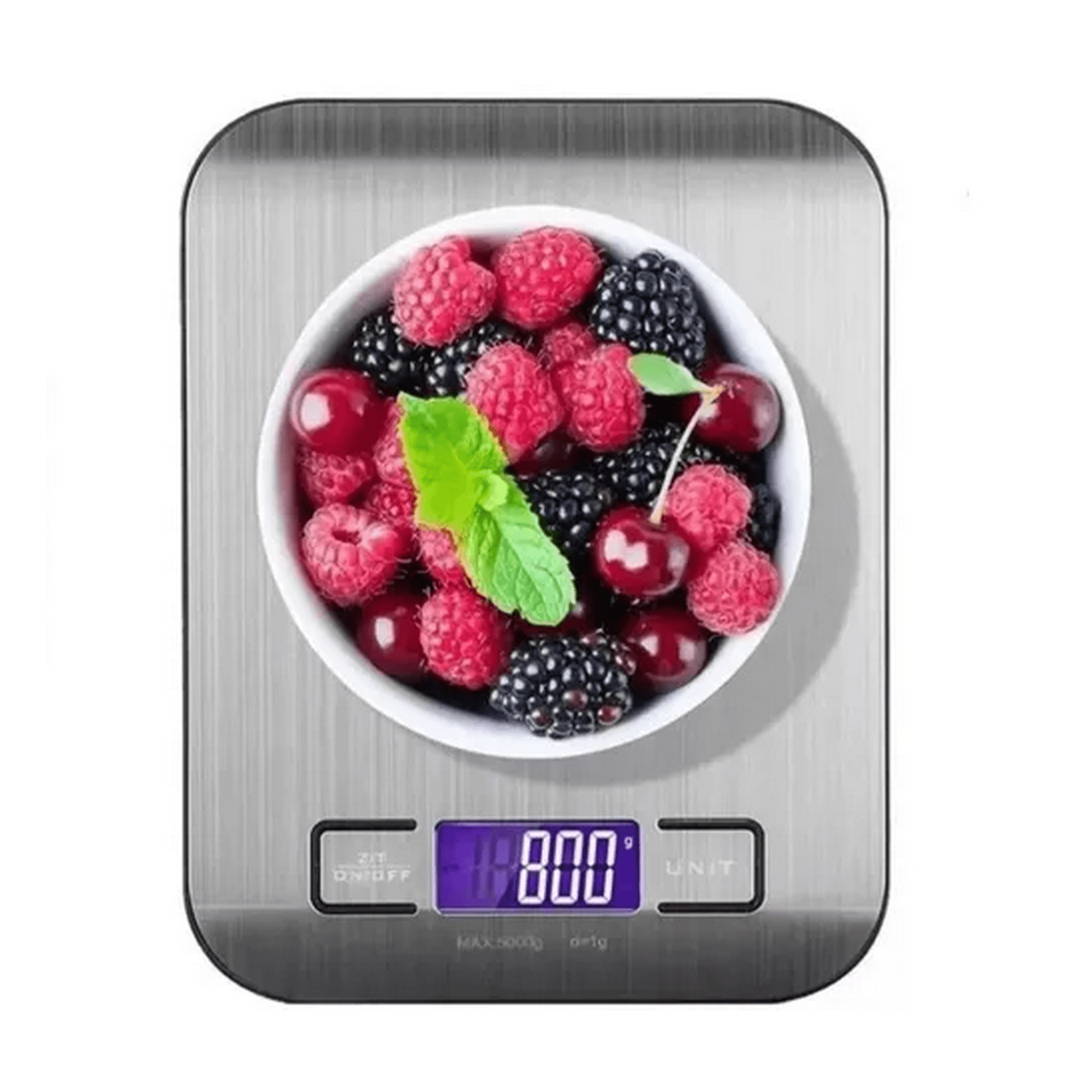 Genérico - Pesa Digital Cocina Acero Inoxidable 5kg Color Plateado