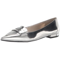 Zapatos Planos De Ballet Nine West Lallin3 Para Mujer, Plateados, Talla 6.5