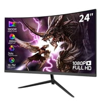 Monitor Curvo Rehisk 24"" Fhd 100Hz Freesync Hdmi - Negro