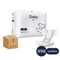 Caja Pañales Adulto Abena Delta Slip M3, Medium, 2800Ml, 96 Pañales.