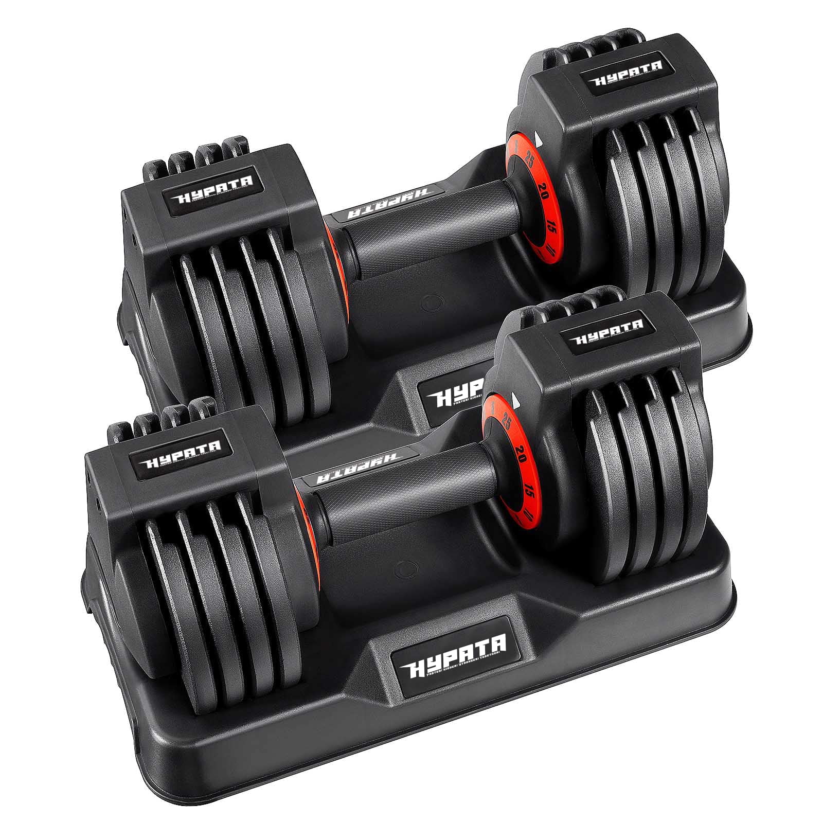 Set De Mancuernas Ajustables Hypata De 11 Kg Con Dial De Ajuste Rápido